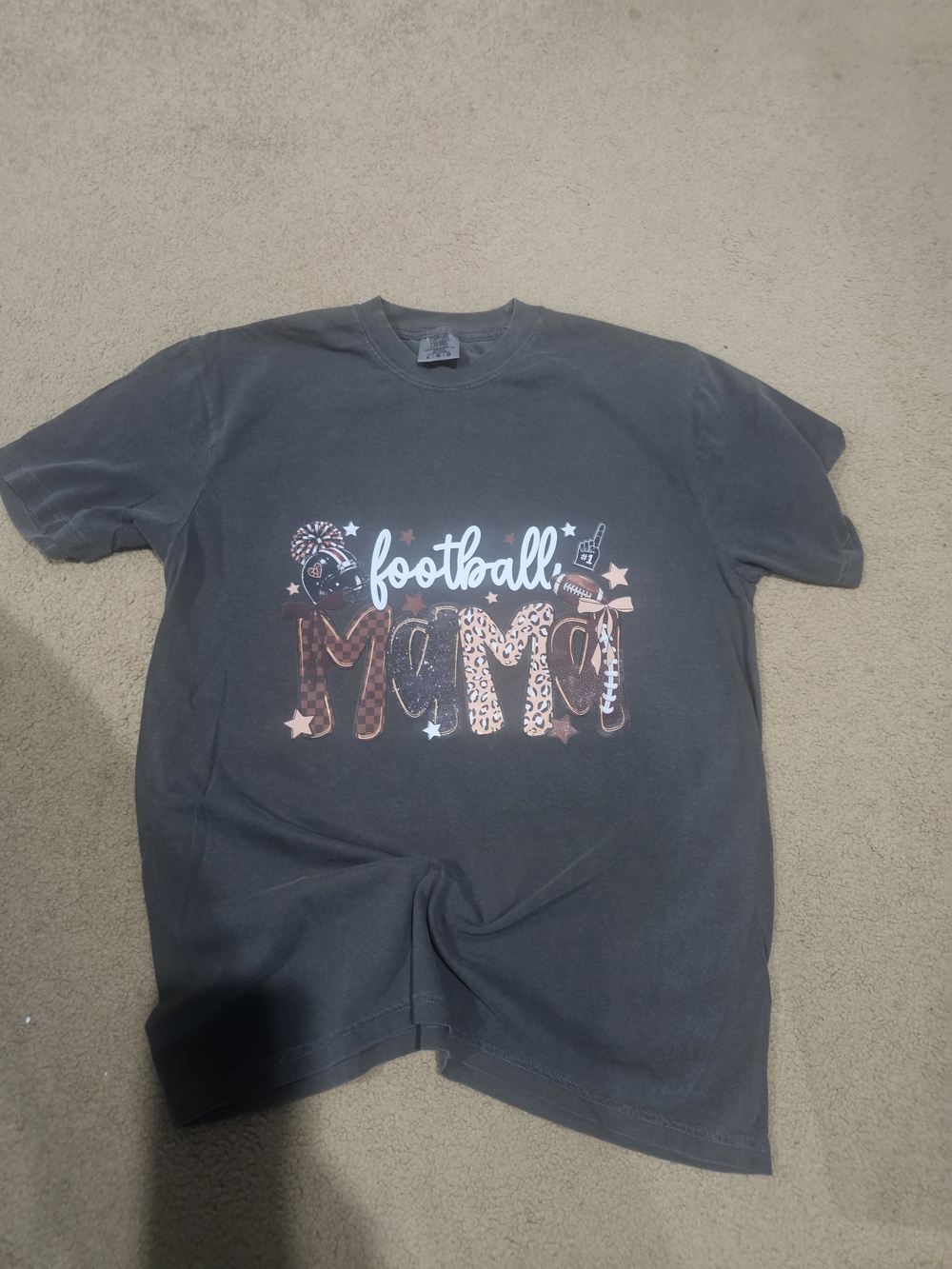 Comfort Color Football Mom
